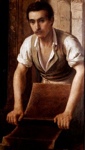 巧克力的手工制造 标志的匿名绘画。 1875-1900 米兰，米兰博物馆 作者 意大利学校