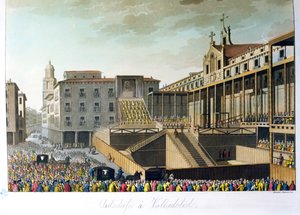 巴利亚多利德的Auto da Fe，来自Jules Ferrario的Le Costume Ancien et Moderne，由Bramati和Raineri雕刻，在米兰出版，1820年 作者 意大利学校