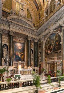 巴洛克艺术：罗马耶稣圣名耶稣会教堂 (chiesa del Gesu) 的内景 作者 意大利学校