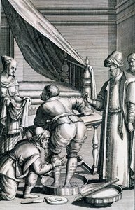 腿部放血，来自Prospero Alpini的Medicina Aegyptiorum，于1745年出版 作者 意大利学校