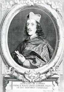 红衣主教利奥波德-美第奇（1617-1675）。 作者 意大利学校