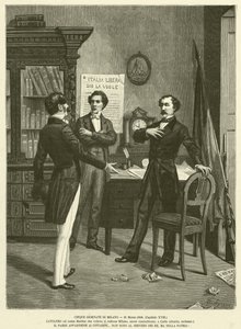 米兰五日，1848 年 3 月 21 日（雕刻） 作者 意大利学校