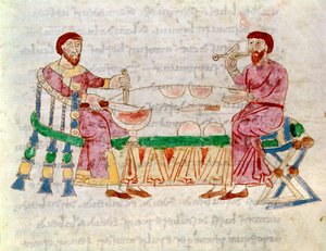 Codex 132 Livre 22第1章膳食，来自De Universo by Rabanus Maurus（c.780-856）1023 作者 意大利学校