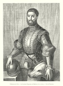 Collection de Pitti, Le Cardinal Hippolyte de Medicis, fils de Julien, Par le Pontormo (engraving) 作者 意大利学校