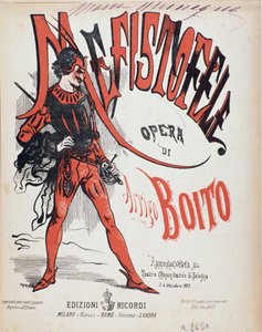 由Arrigo（Enrico）Boito封面的Mefistofele歌剧乐谱 作者 意大利学校
