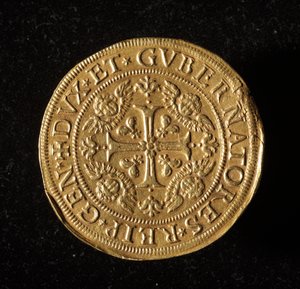 基因共和国货币：12.5 金多比硬币。 直径。 61 毫米。 1656.前面。 Genes Musei di Strada Nuova (inv. 6453) 作者 意大利学校