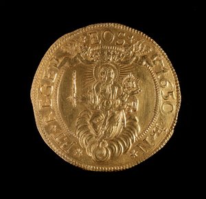 基因共和国的货币：12.5金币。直径61毫米1656.返回。 Strada Nuova基因博物馆 作者 意大利学校