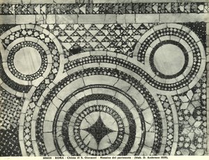 罗马拉特兰圣乔瓦尼大教堂 Cosmatesque 地板的细节（马赛克） 作者 意大利学校