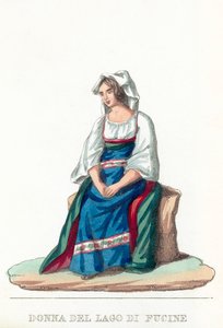 Donna Del Lago Di Fucine（彩色雕刻） 作者 意大利学校