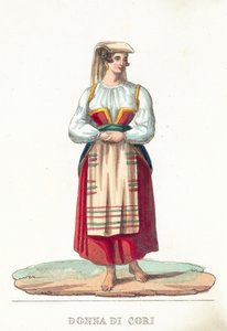 Donna Di Cori（彩色雕刻） 作者 意大利学校