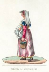 Donna Di Monticelli（彩色雕刻） 作者 意大利学校