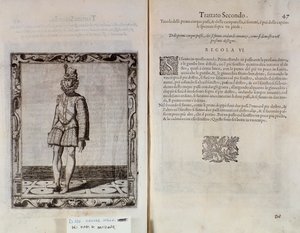 意大利舞蹈家Cesare Negri的The Gratie dAmore（Le Grazie dAmore）的双页名为The Trombone（1536-1604），舞蹈条约 作者 意大利学校