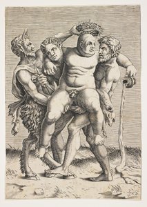 醉酒的Silenus 作者 意大利学校
