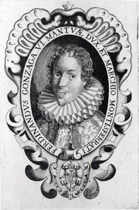 曼图亚公爵Ferdinando Gonzaga（雕刻）（bw照片） 作者 意大利学校