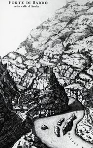 巴德堡，来自Theatrum Sabaudiae的雕版画 作者 意大利学校