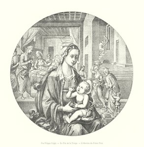 Fra Filippo Lippi, The Life of the Virgin, Pitti Palace 收藏（版画） 作者 意大利学校