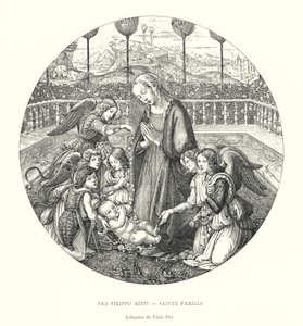 Fra Filippo Lippi，神圣家族，皮蒂宫收藏（雕刻） 作者 意大利学校