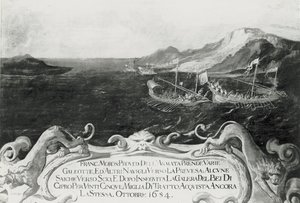 弗朗切斯科莫罗西尼（1618-94）在塞浦路斯事件中，1654年 作者 意大利学校