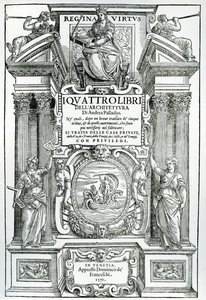 安德烈亚帕拉迪奥，1570年的四本建筑书籍的正面 作者 Italian School