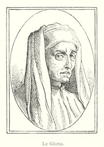 Le Giotto（雕刻）。 作者 意大利学校