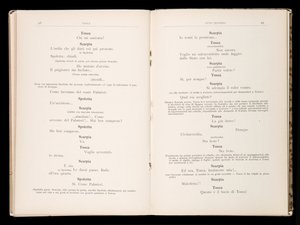 Libretto della Tosca by Giacomo Puccini, Edition Ricordi, Italy 作者 意大利学校