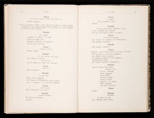 Libretto della Tosca by Giacomo Puccini, Edition Ricordi, Italy 作者 意大利学校