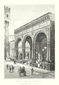 Loggia dei Lanzi, Place de la Seigneurie, Andrea Orgagna, 建筑师 作者 意大利学校