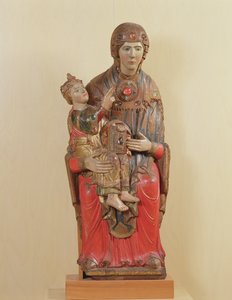 Madonna dAcuto（彩绘木，彩色玻璃和宝石）