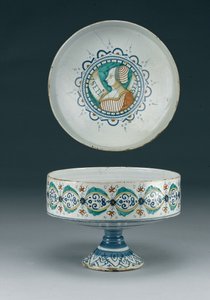 玛鲁利卡杯，德鲁塔，约1520年（陶瓷） 作者 意大利学校