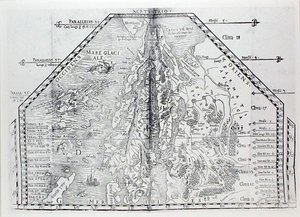 斯堪的纳维亚半岛地图，来自奥拉斯-马格努斯的地图集 作者 意大利学校