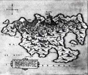 威尼斯人对抗土耳其人的堡垒--赞特岛的地图 作者 意大利学校