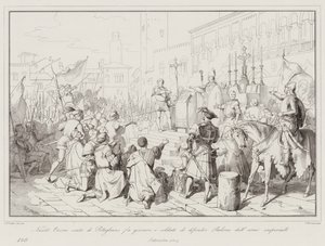 Nicolo Orsino conte di Pitigliano fa giurare i soldati di difender Padova dall