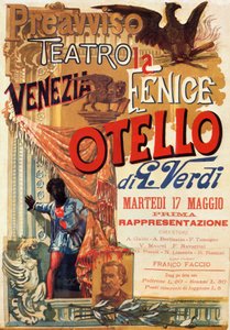 Otello: Poster for the first performance of Verdi