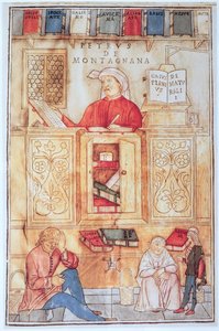 Petrus de Montagnana，来自 Jean de Ketham 所著《Fasciculus Medicinae》的插图，1495 年在威尼斯出版（彩色木刻） 作者 意大利学校