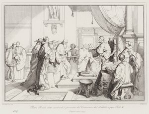 Pietro Bembo eletto cardinale, e presentato dal Contarini e dal Sadoleto a papa Paolo III 作者 意大利学校