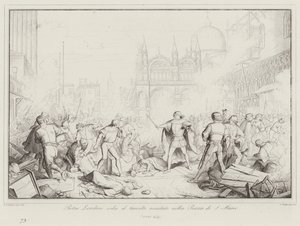 Pietro Loredano seda il tumulto accaduto nella Piazza di San Marco 作者 意大利学校