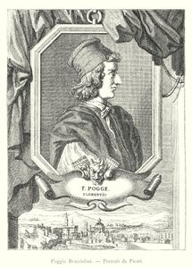 Poggio Bracciolini，《Picart的肖像》（雕刻）。 作者 意大利学校