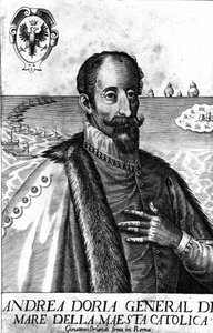 Andrea Doria（1466-1560）的肖像，意大利军人。 作者 意大利学校