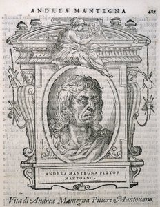 来自Vasaris Lives of the Artists的Andrea Mantegna（c.1430-1506）的肖像，首次出版1550年 作者 意大利学校