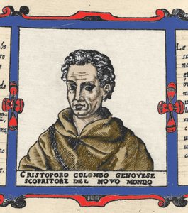 Portrait of Christopher Columbus (1451-1506), detail of the Atlas of Urbano Monte 作者 意大利学校