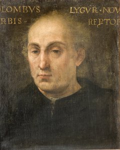 Cristoforo Colombo的肖像，c.1516 作者 意大利学校
