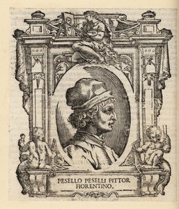 佛罗伦萨意大利画家弗朗切斯科·佩塞利诺 (Francesco Pesellino) 的肖像 作者 意大利学校