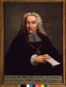 Giacomo Perti（1661-1756）意大利作曲家画象 作者 意大利学校