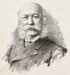 Girolamo Cantelli（1815-1884）的肖像，意大利爱国者和政治家，由 Baroni 和 Gardelli 的照片雕刻而成，来自 L