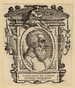 Portrait of Girolamo Da Carpi, Italian painter and decorator who worked at the Court of the House of Este in Ferrara 作者 意大利学校