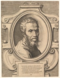 米开朗基罗的画像，出版。C1564. 作者 意大利学校