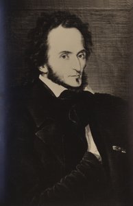 Niccolo Paganini的肖像 作者 意大利学校
