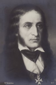 Niccolo Paganini的肖像 作者 意大利学校