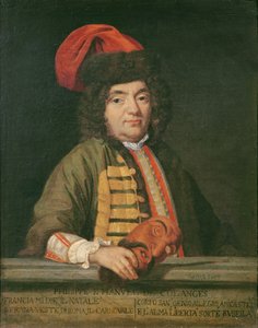 Coulanges的菲利普·伊曼纽尔的肖像穿着狂欢节，1690年