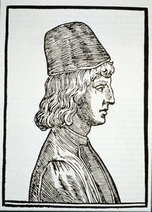 Pico della Mirandola（1463-94）的肖像，来自Delio Celeste Fisionomia的Giovanni Battista della Porta，Padua 1616，在19世纪后期出版的“魔法史”中有所体现 作者 意大利学校